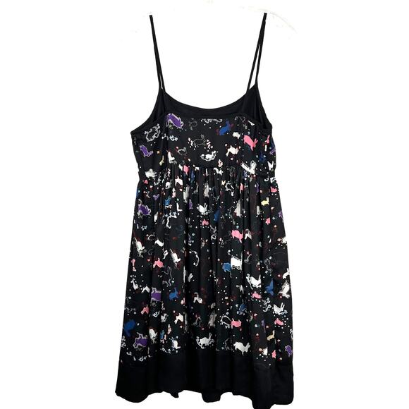 Erin Fetherston For Target Dress Multicolor Rabbit Novelty Fit and Flare Size 9 - Picture 3 of 16